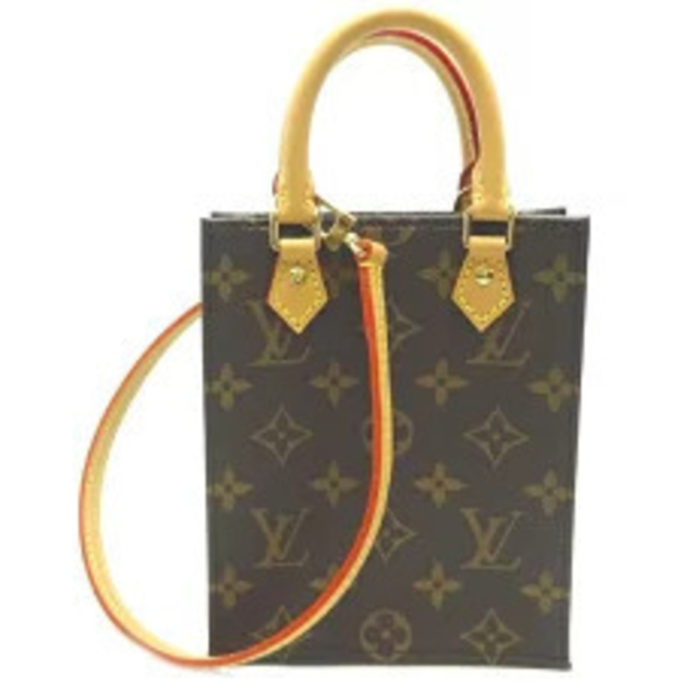 Louis Vuitton Brown Handbag Monogram Plat Sac